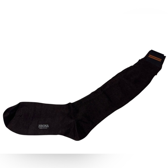 ZEGNA***Black Cashmere Knee Sock***Size 40-41***$160 - Picture 5 of 6